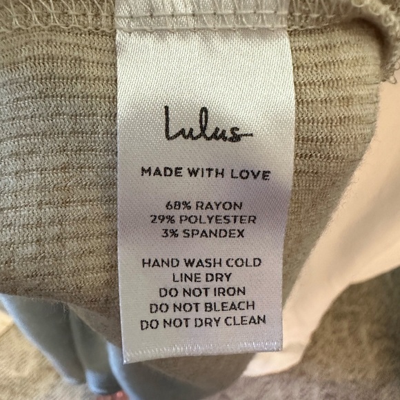 Lulus Tan Beige Fitted Knit Dress Size Small - Picture 5 of 5